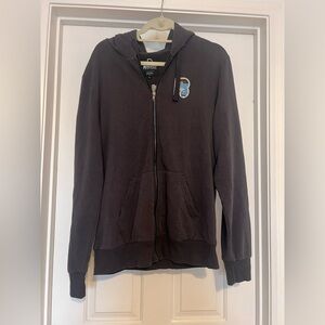 BEACHLIFE - Large (unisex) Grey Zip-Up Hoodie w/ 2025 Lineup printed inside!